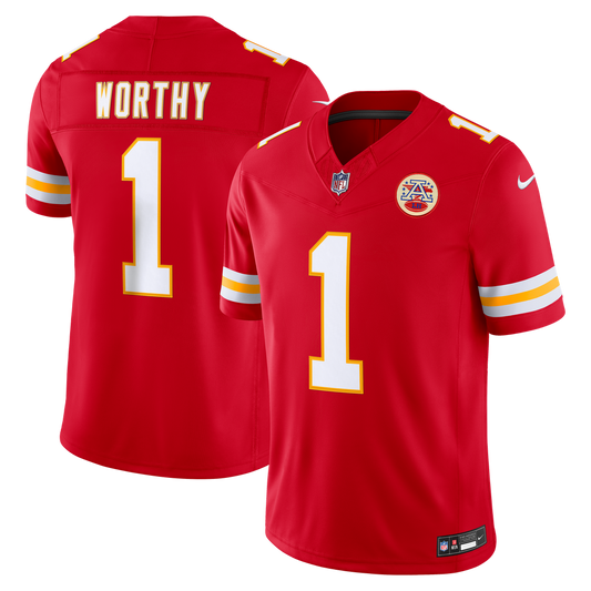 Xavier Worthy Kansas City Chiefs Nike Red Team Vapor F.U.S.E. Stitched Limited Jersey
