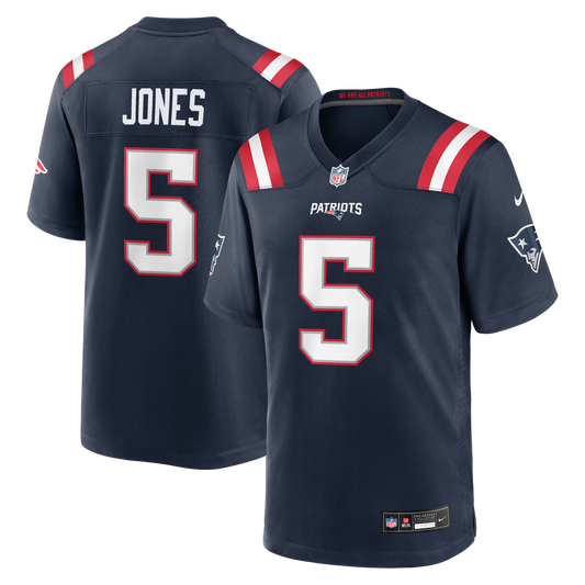 Dre'Mont Jones New England Patriots Nike Navy Team Game Jersey