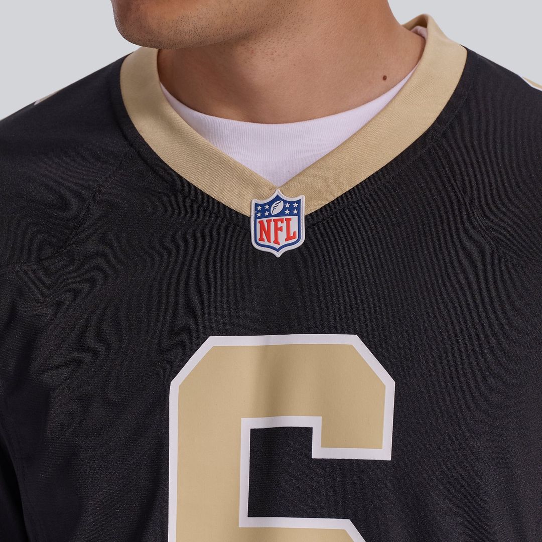 Tyler Shough New Orleans Saints Nike Black Game Jersey