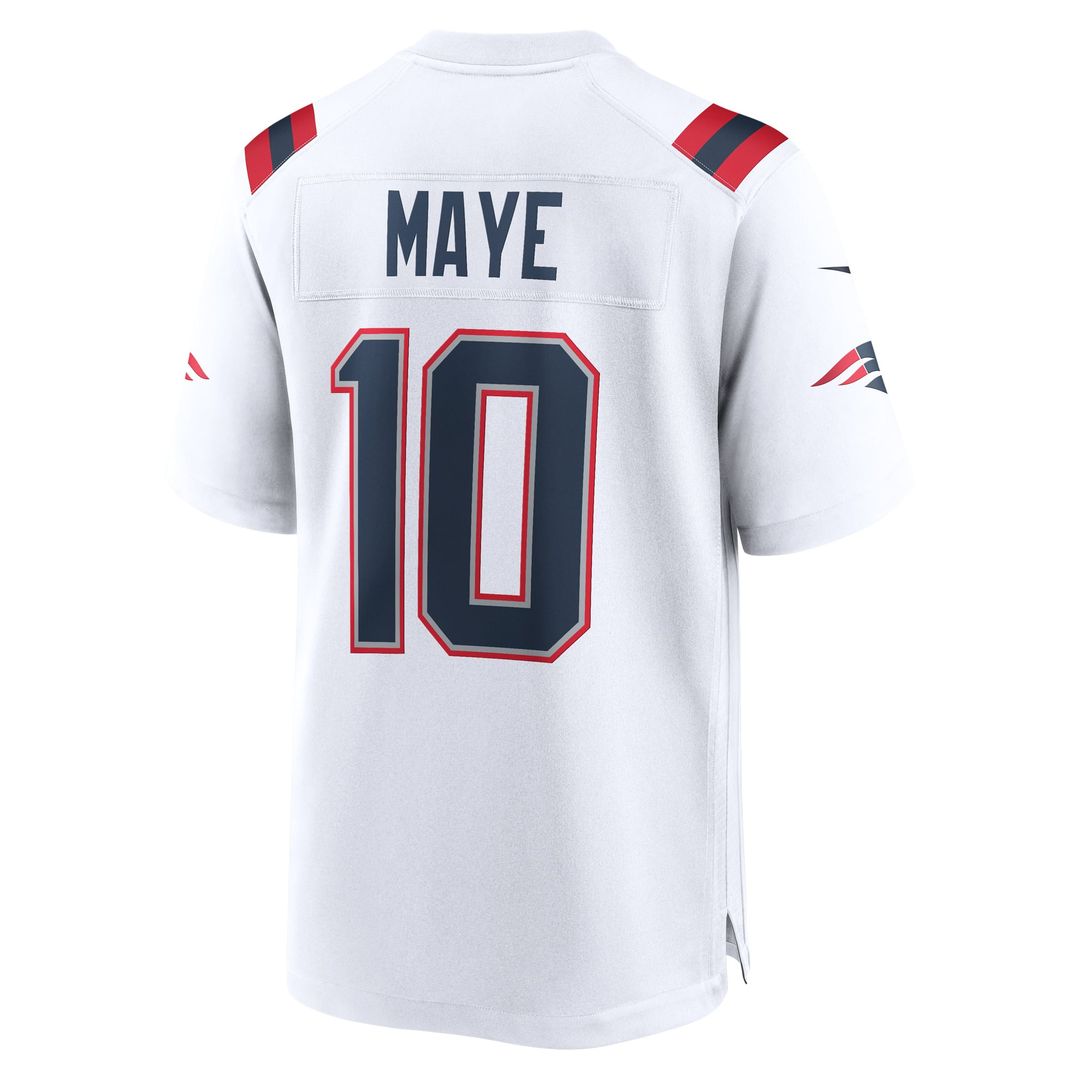 Drake Maye New England Patriots Nike White Player Game Jersey
