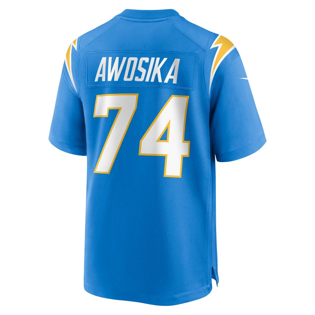 Kayode Awosika Los Angeles Chargers Nike Powder Blue Team Game Jersey