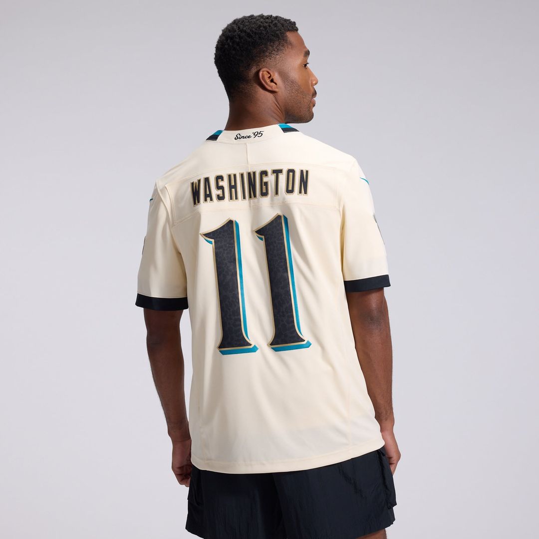 Parker Washington Jacksonville Jaguars Nike Natural 2026 Rivalries Collection Stitched Limited Jersey