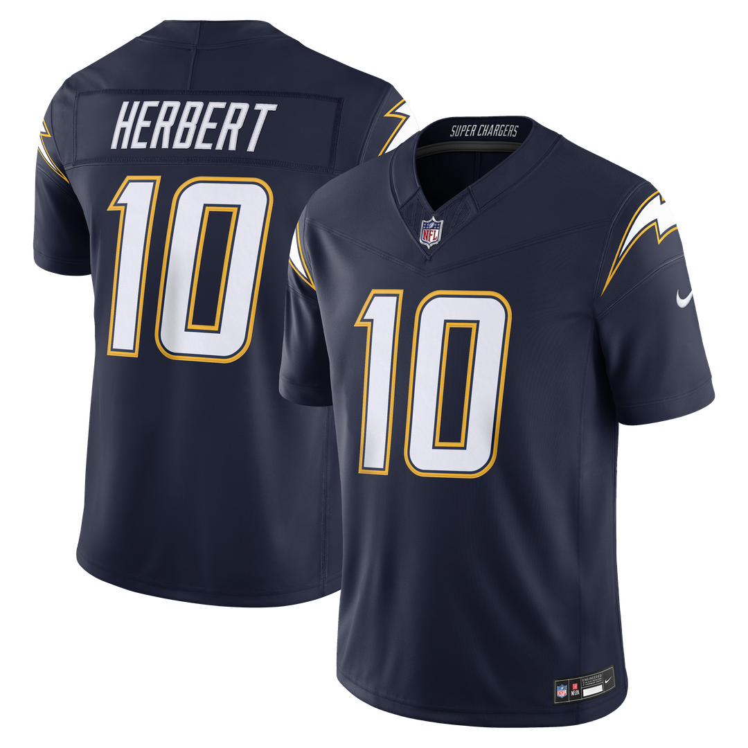 Justin Herbert Los Angeles Chargers Nike Navy Alternate Super Chargers Vapor F.U.S.E. Stitched Limited Jersey