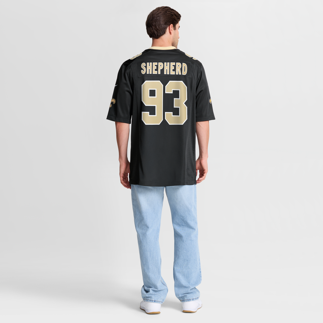 Nathan Shepherd New Orleans Saints Nike Black Game Jersey
