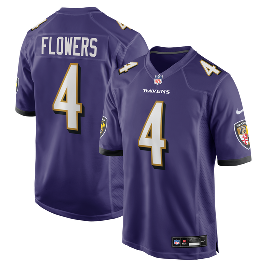 Zay Flowers Baltimore Ravens Nike Purple Game Jersey