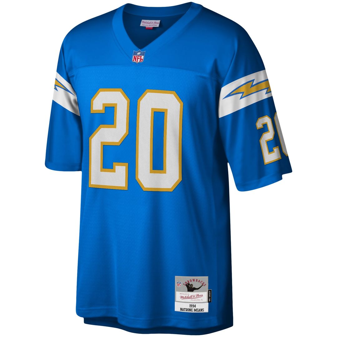 Natrone Means Los Angeles Chargers Mitchell & Ness Powder Blue Legacy Replica Jersey