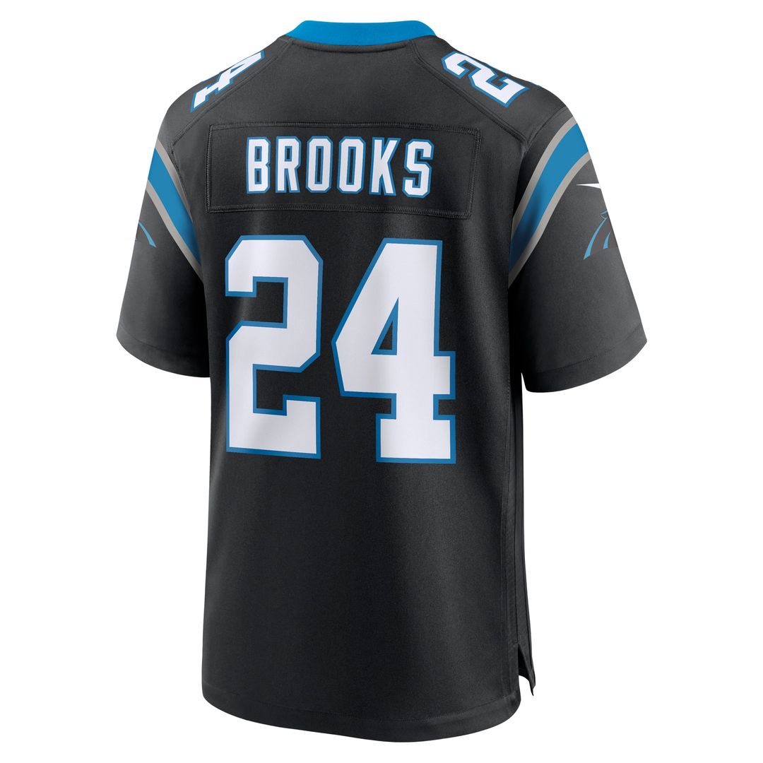 Jonathon Brooks Carolina Panthers Nike Black Game Jersey