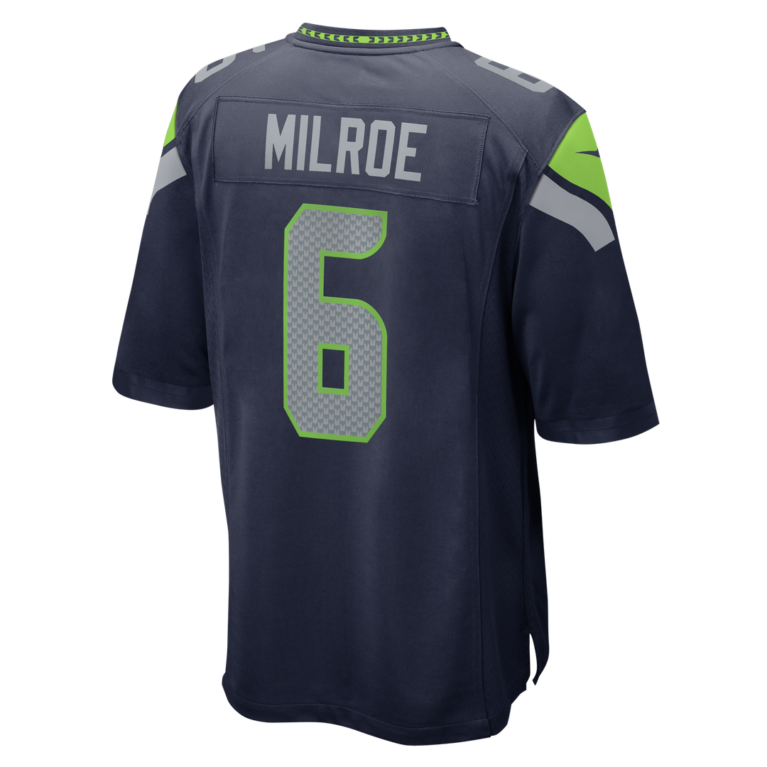 Jalen Milroe Seattle Seahawks Nike College Navy Team Game Jersey