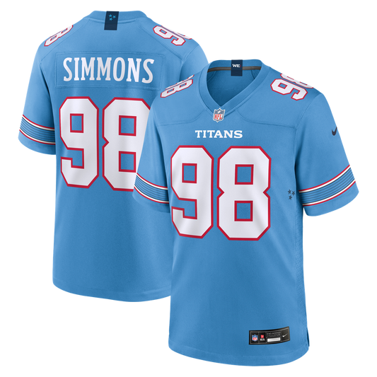 Jeffery Simmons Tennessee Titans Nike Light Blue Game Jersey