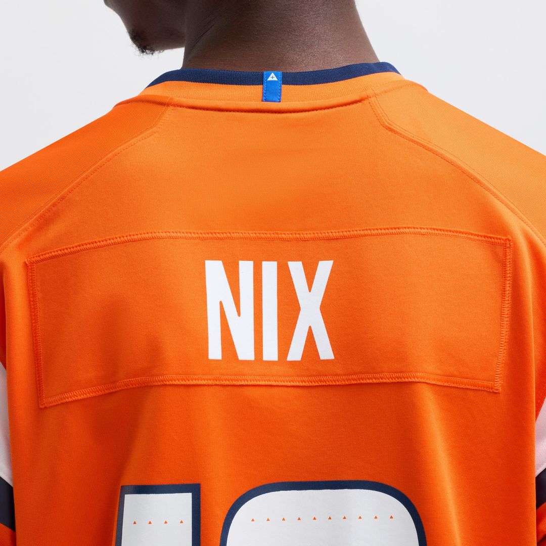Bo Nix Denver Broncos Nike Orange Player Game Jersey