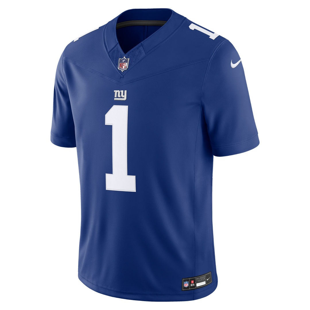 Malik Nabers New York Giants Nike Royal Team Vapor F.U.S.E. Stitched Limited Jersey