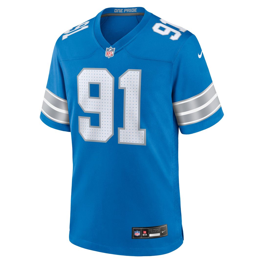 Tyleik Williams Detroit Lions Nike Blue Team Game Jersey