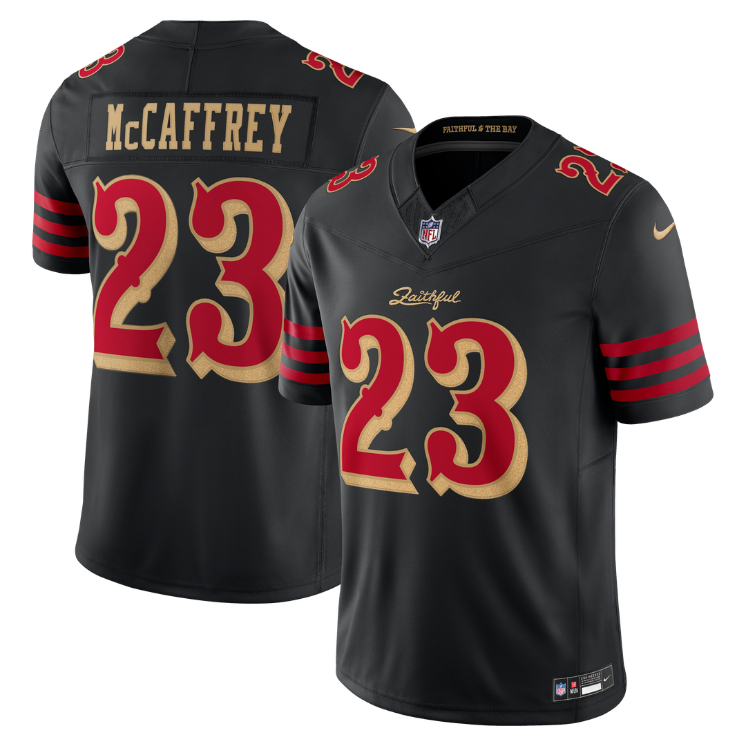 Christian McCaffrey San Francisco 49ers Nike Black Rivalries Collection Stitched Limited Jersey