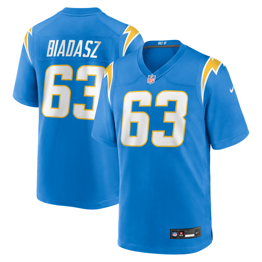 Tyler Biadasz Los Angeles Chargers Nike Powder Blue Team Game Jersey