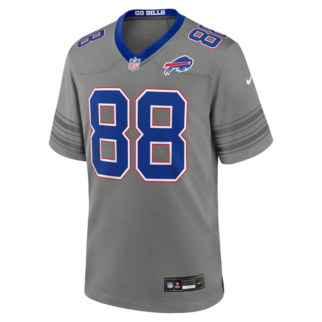 Dawson Knox Buffalo Bills Nike Gray Nickel City Game Jersey