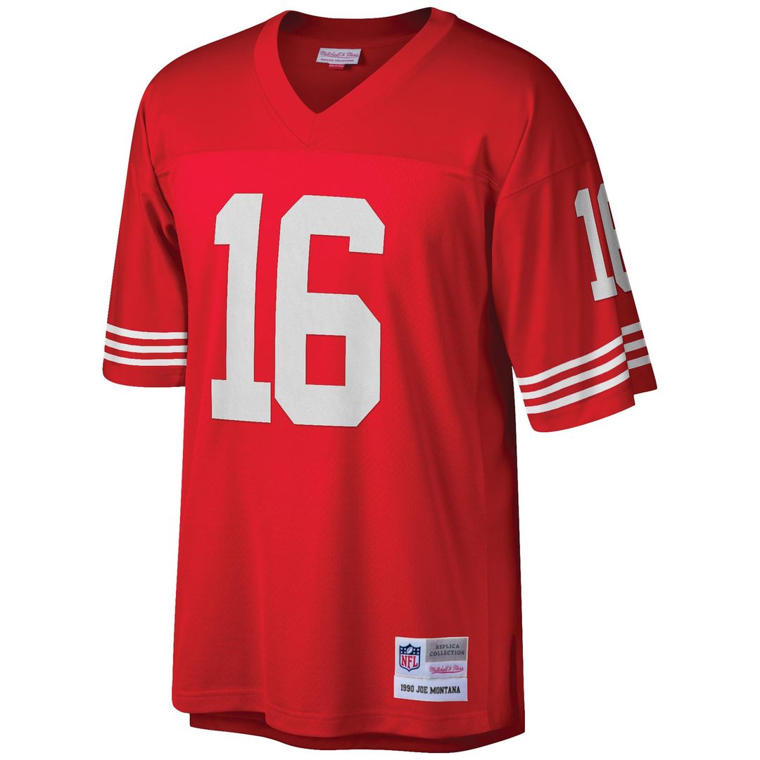 Joe Montana San Francisco 49ers Mitchell & Ness Scarlet Big & Tall 1990 Retired Player Replica Jersey