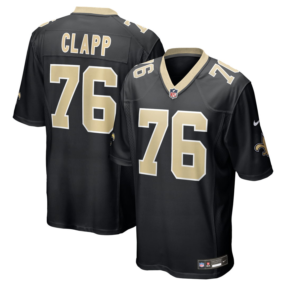 Will Clapp New Orleans Saints Nike Black Team Game Jersey