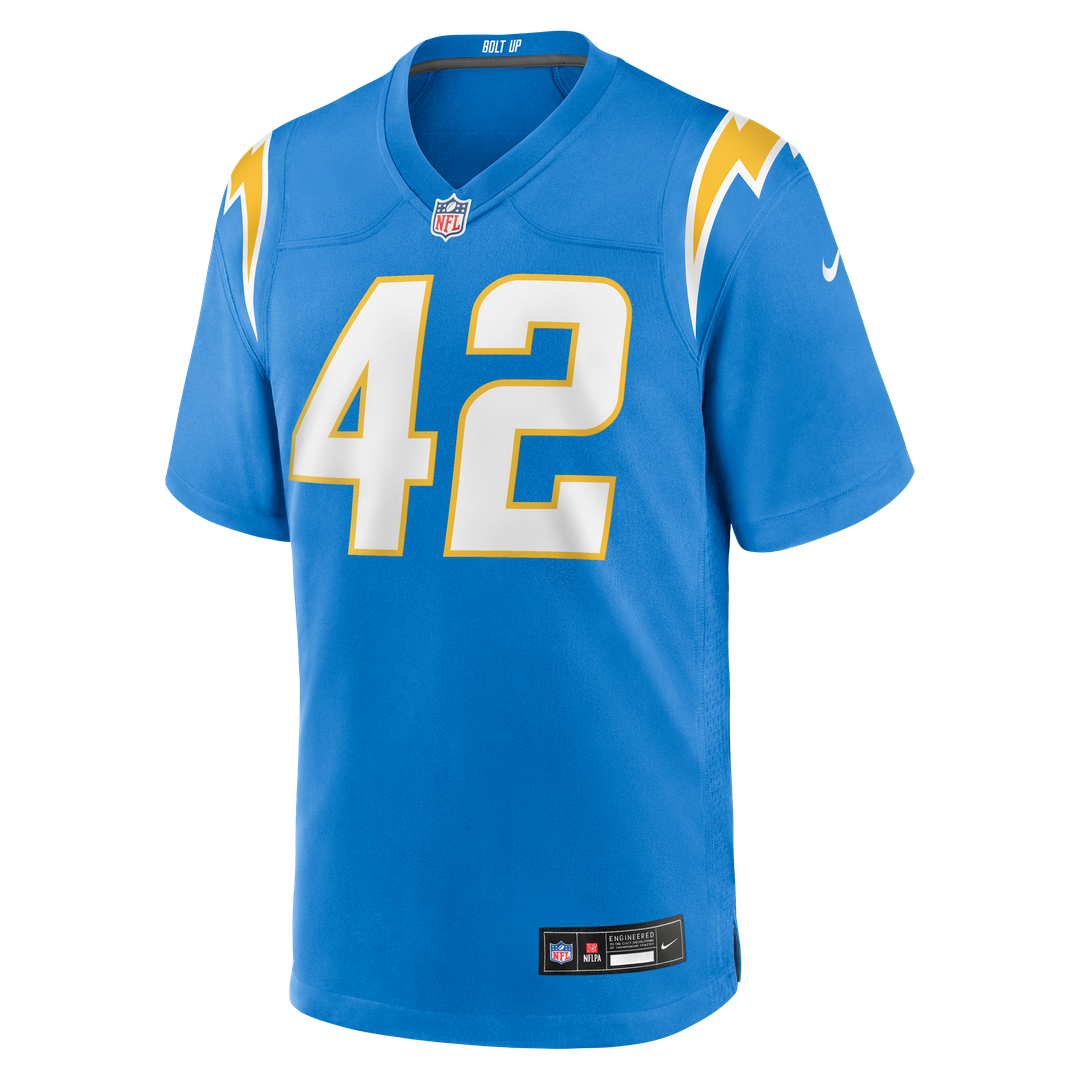 Tucker Fisk Los Angeles Chargers Nike Powder Blue Team Game Jersey