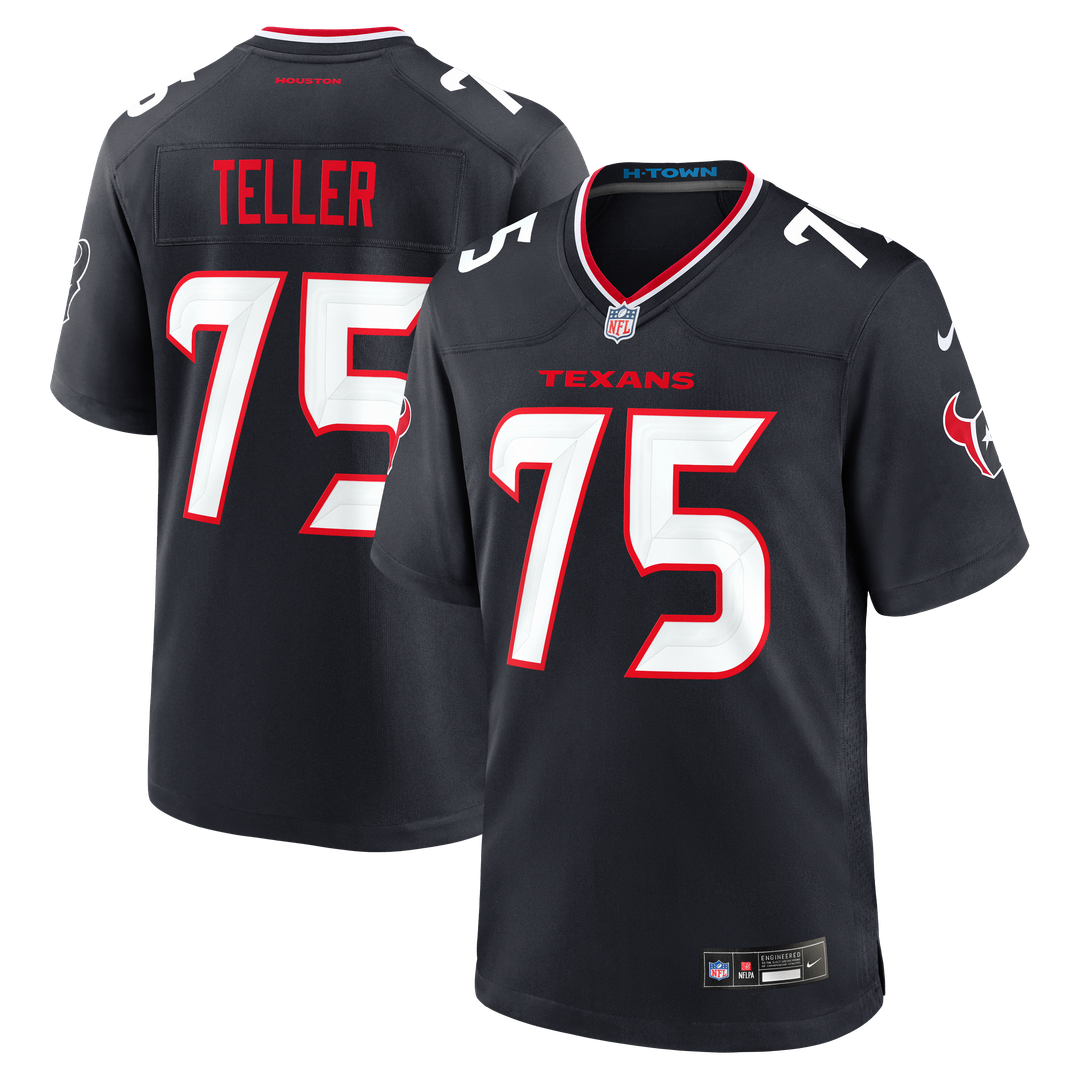 Wyatt Teller Houston Texans Nike Navy Team Game Jersey