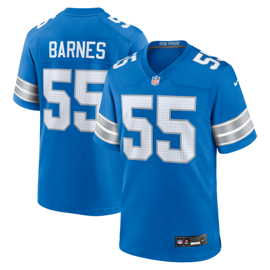 Derrick Barnes Detroit Lions Nike Blue Team Game Jersey