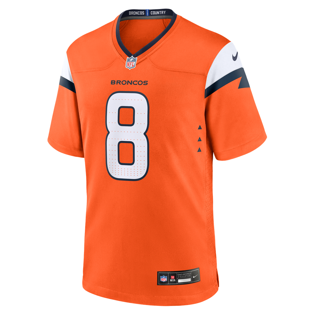 Jarrett Stidham Denver Broncos Nike Orange Team Game Jersey