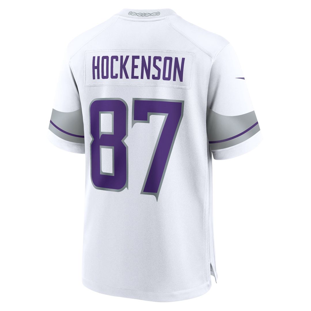 T.J. Hockenson Minnesota Vikings Nike White Alternate Game Player Jersey