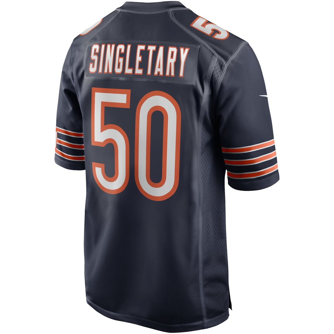 Mike Singletary Chicago Bears Nike Navy Game Retired Player Jersey