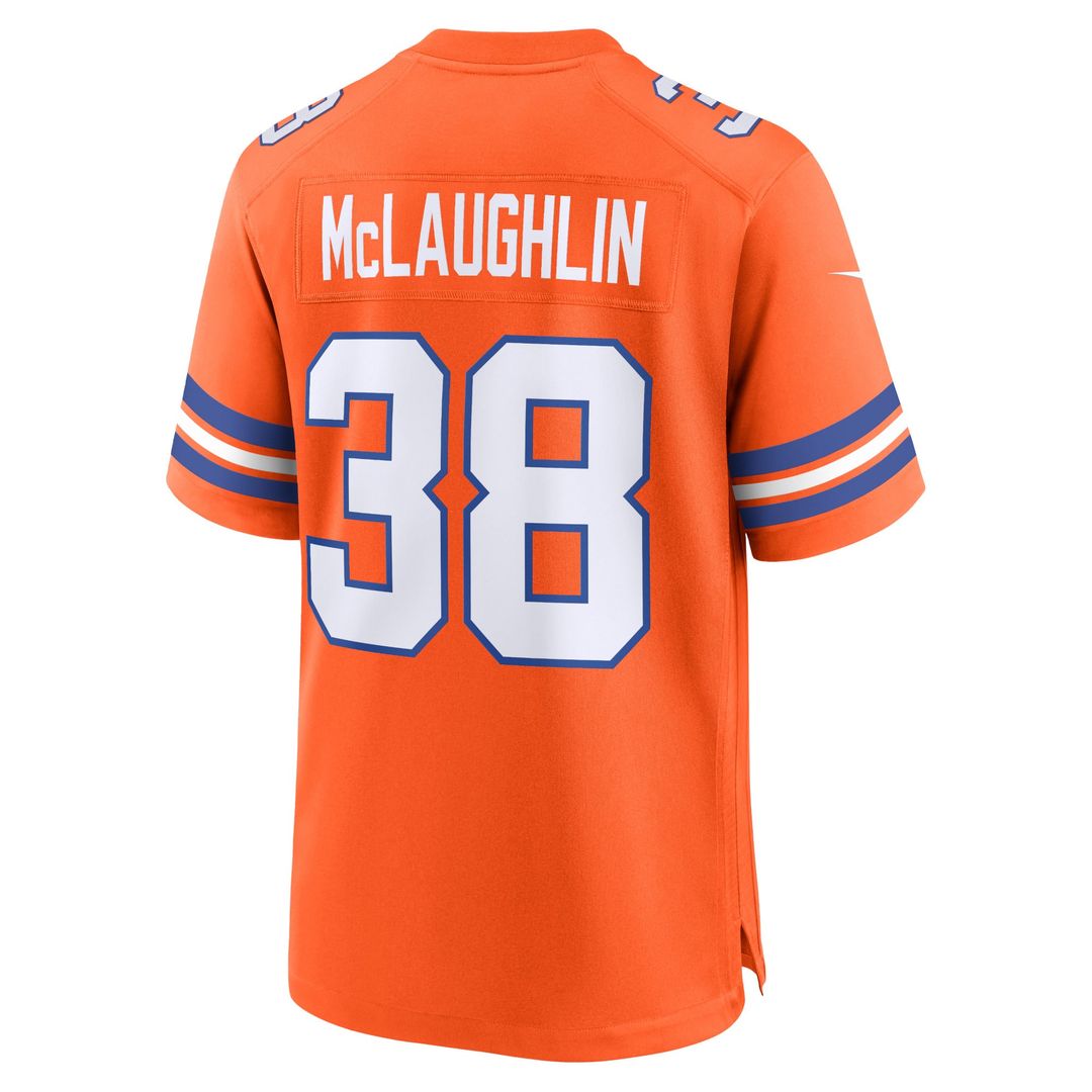 Jaleel McLaughlin Denver Broncos Nike Orange Mile High Collection 1977 Throwback Player Game Jersey