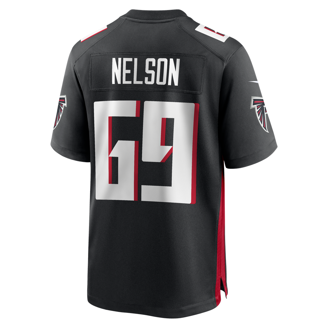 Jack Nelson Atlanta Falcons Nike Black Team Game Jersey