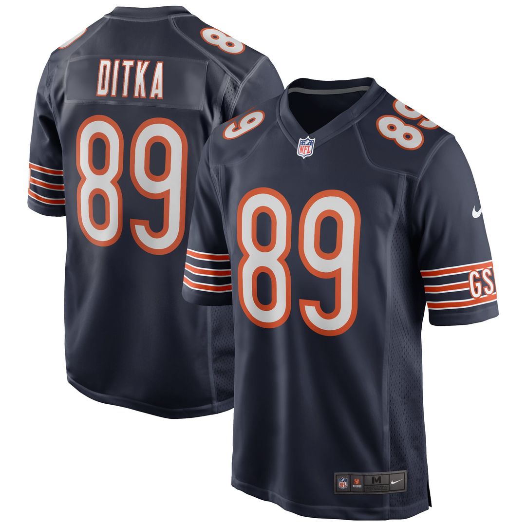 Mike Ditka Chicago Bears Nike Navy Game Retired Player Jersey