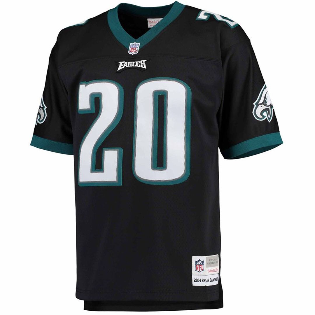 Brian Dawkins Philadelphia Eagles Mitchell & Ness Black Big & Tall 2004 Retired Player Replica Jersey