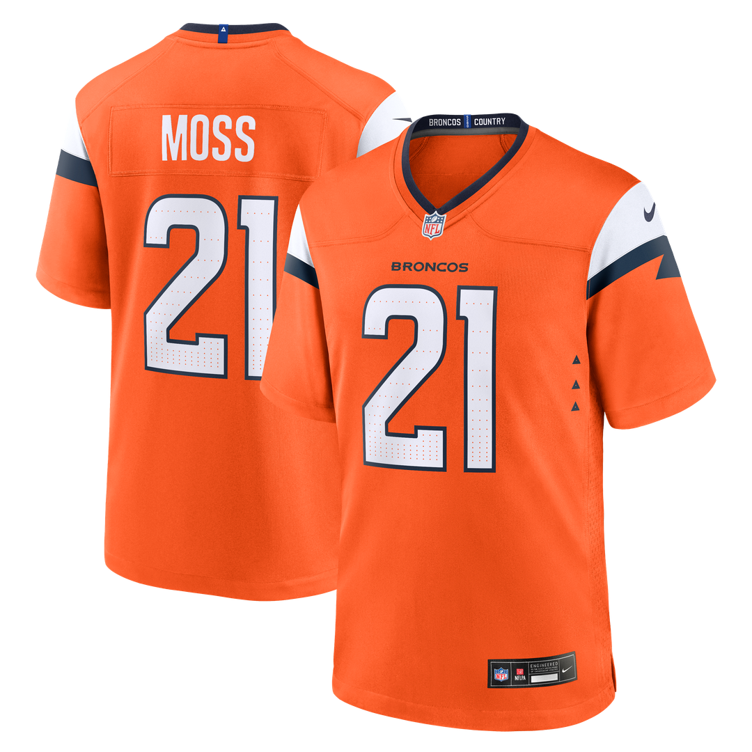 Riley Moss Denver Broncos Nike Orange Team Game Jersey