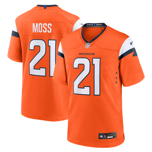 Riley Moss Denver Broncos Nike Orange Team Game Jersey