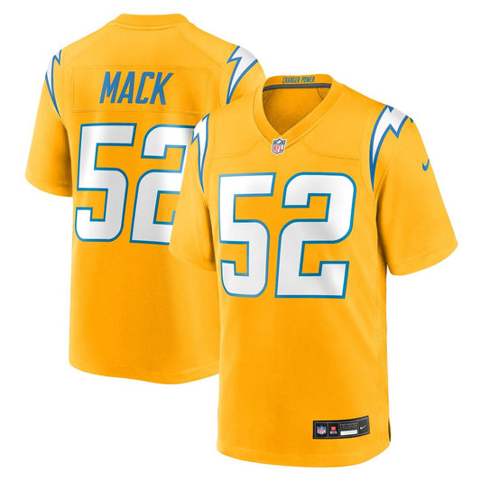 Khalil Mack Los Angeles Chargers Nike Gold Alternate Charger Power Game Player Jersey