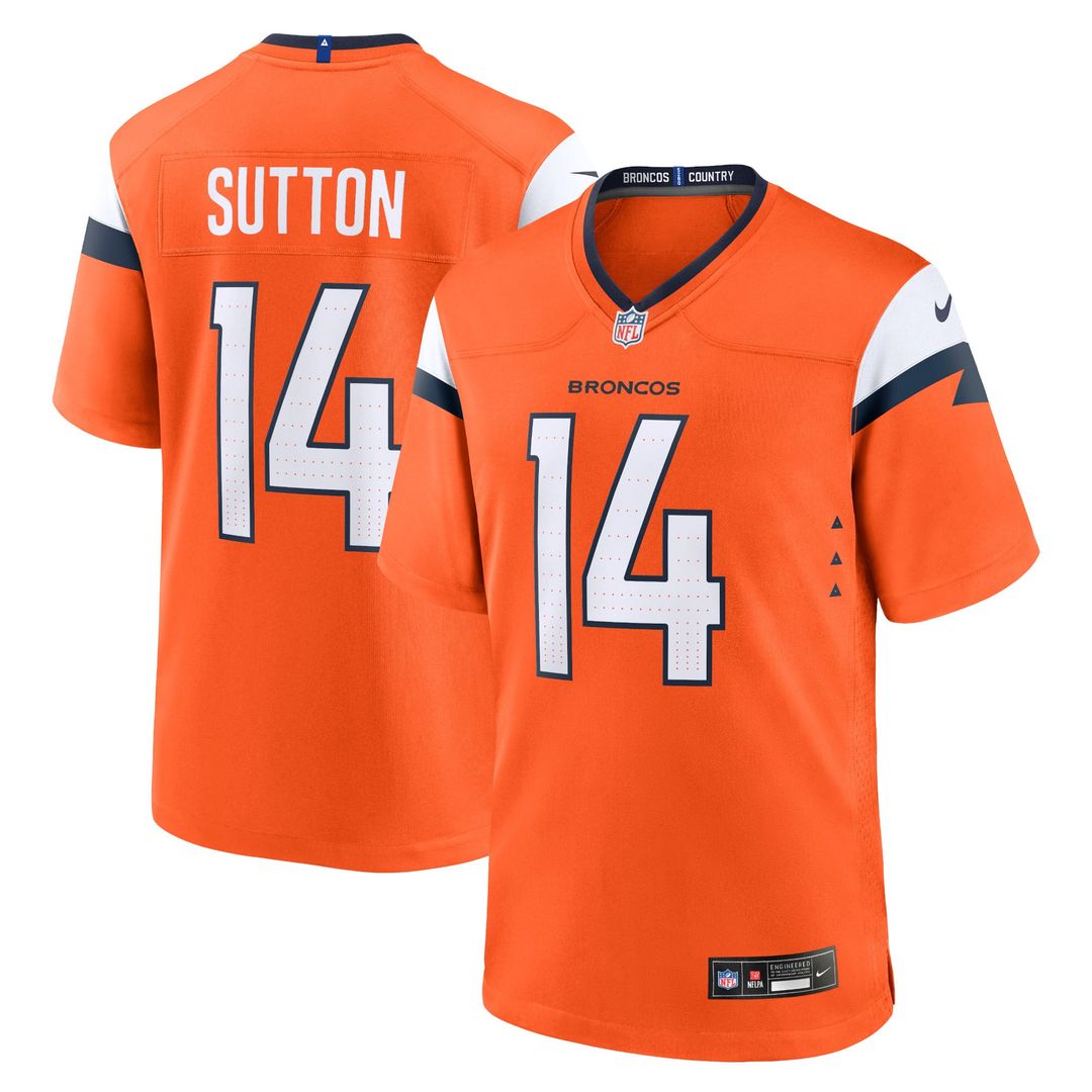 Courtland Sutton Denver Broncos Nike Orange Mile High Collection Game Jersey