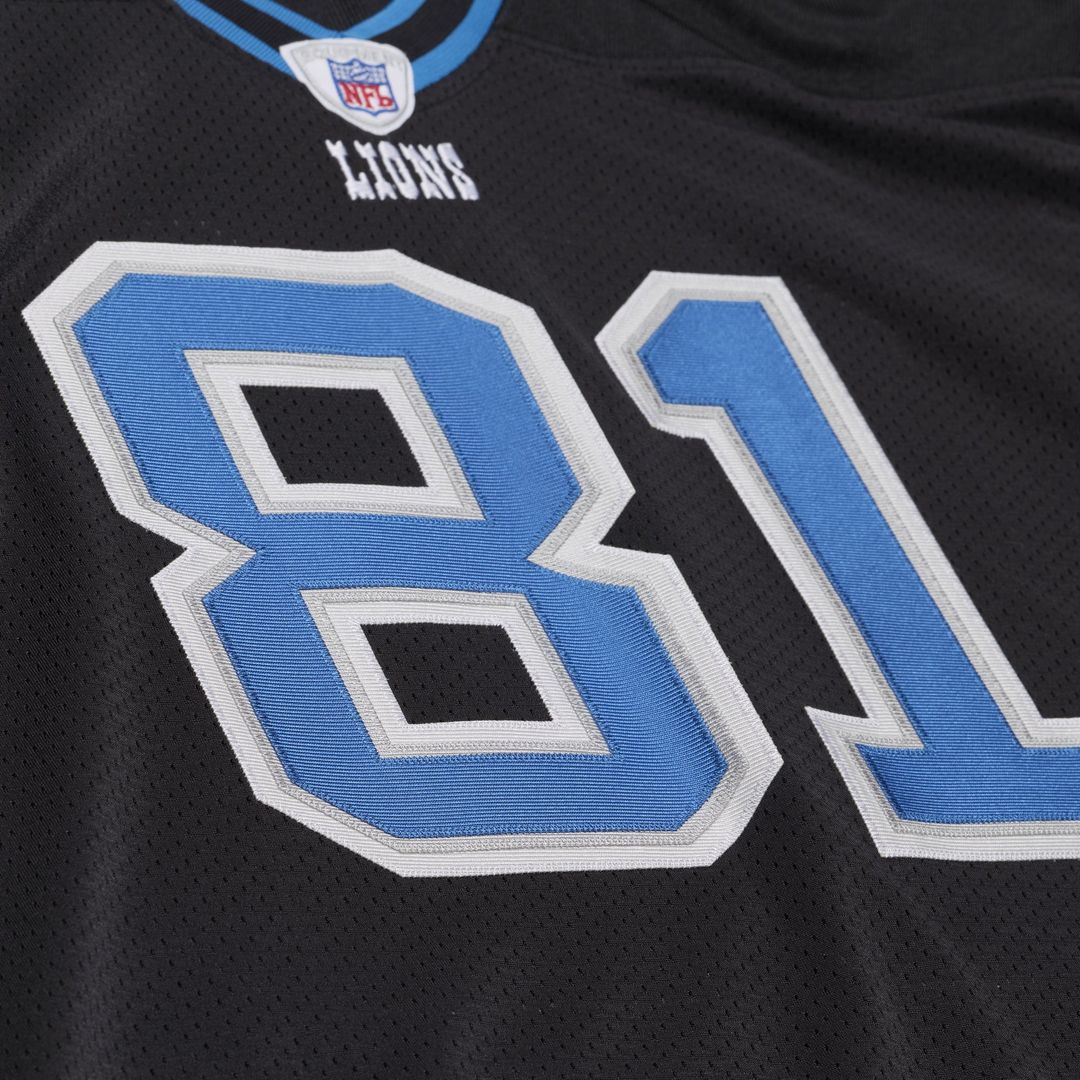 Calvin Johnson Detroit Lions Mitchell & Ness Black 2007 Authentic Throwback Jersey
