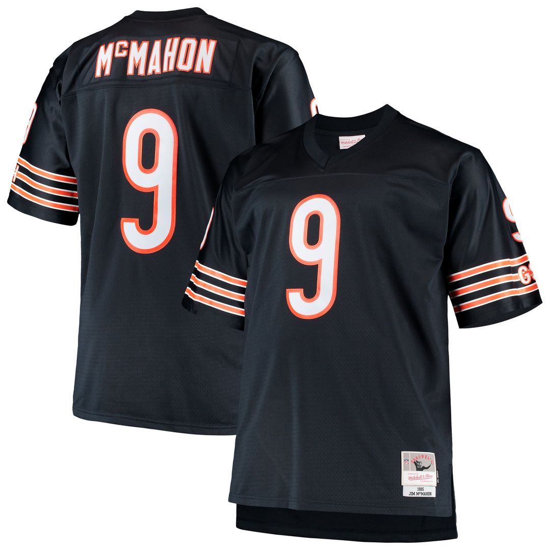Jim McMahon Chicago Bears Mitchell & Ness Navy Big & Tall 1985 Retired Player Replica Jersey