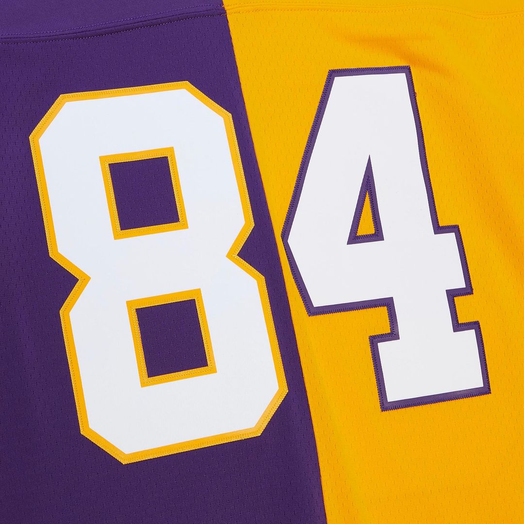 Randy Moss Minnesota Vikings Mitchell & Ness Purple/Gold 1998 Split Legacy Replica Jersey