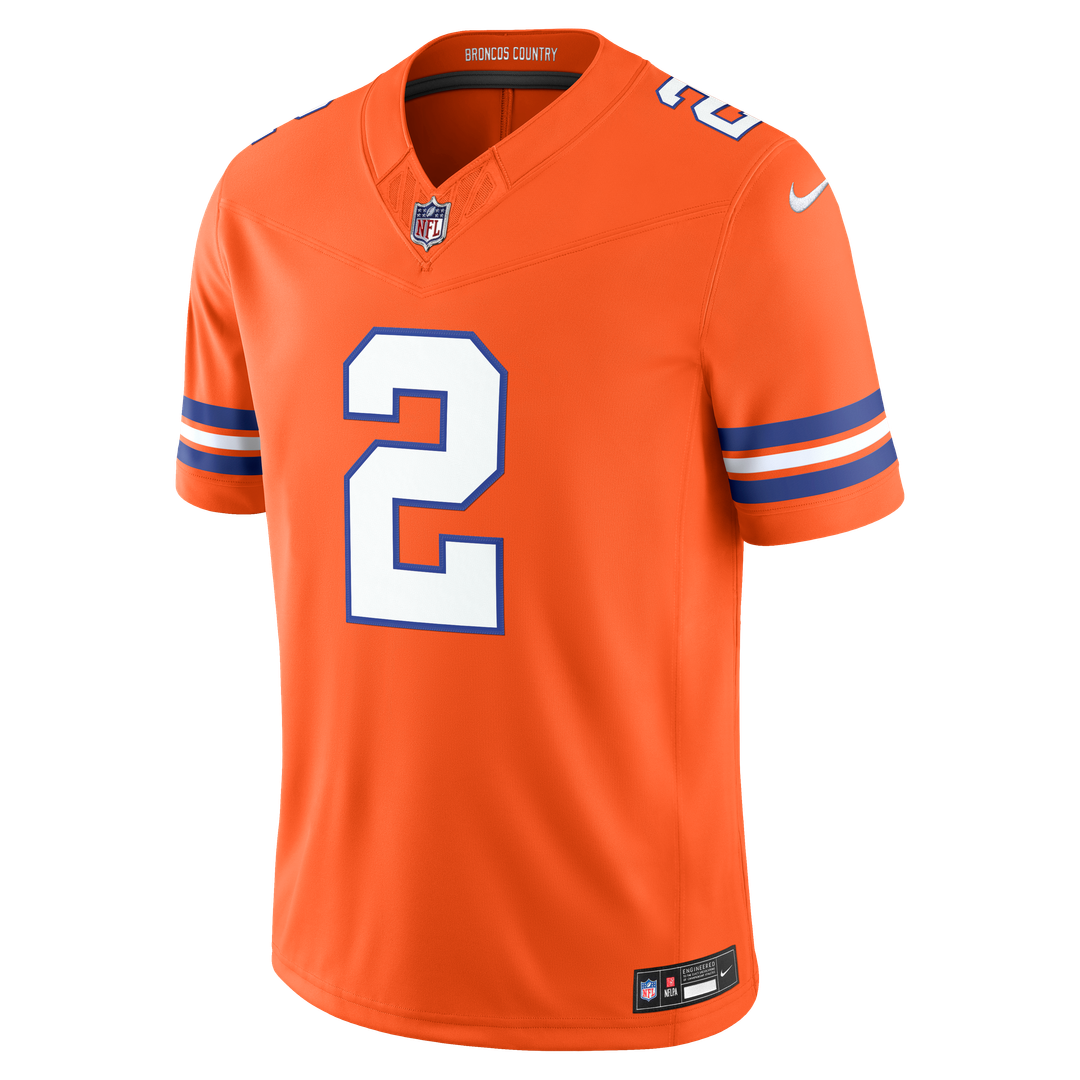 Pat Surtain II Denver Broncos Nike Orange Alternate Mile High Collection 1977 Throwback Vapor F.U.S.E. Stitched Limited Jersey