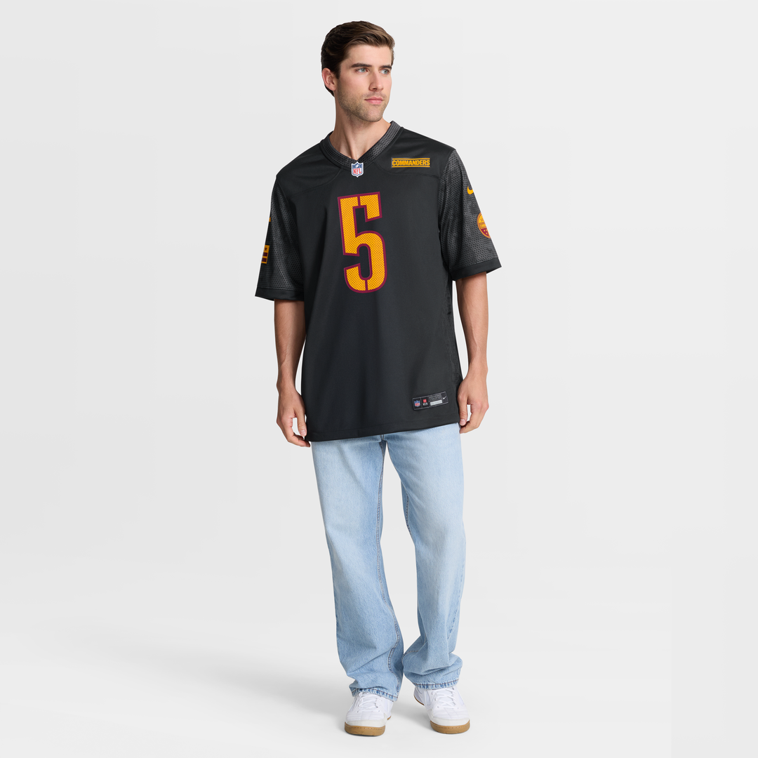 Jayden Daniels Washington Commanders Nike Black Alternate Game Player Jersey
