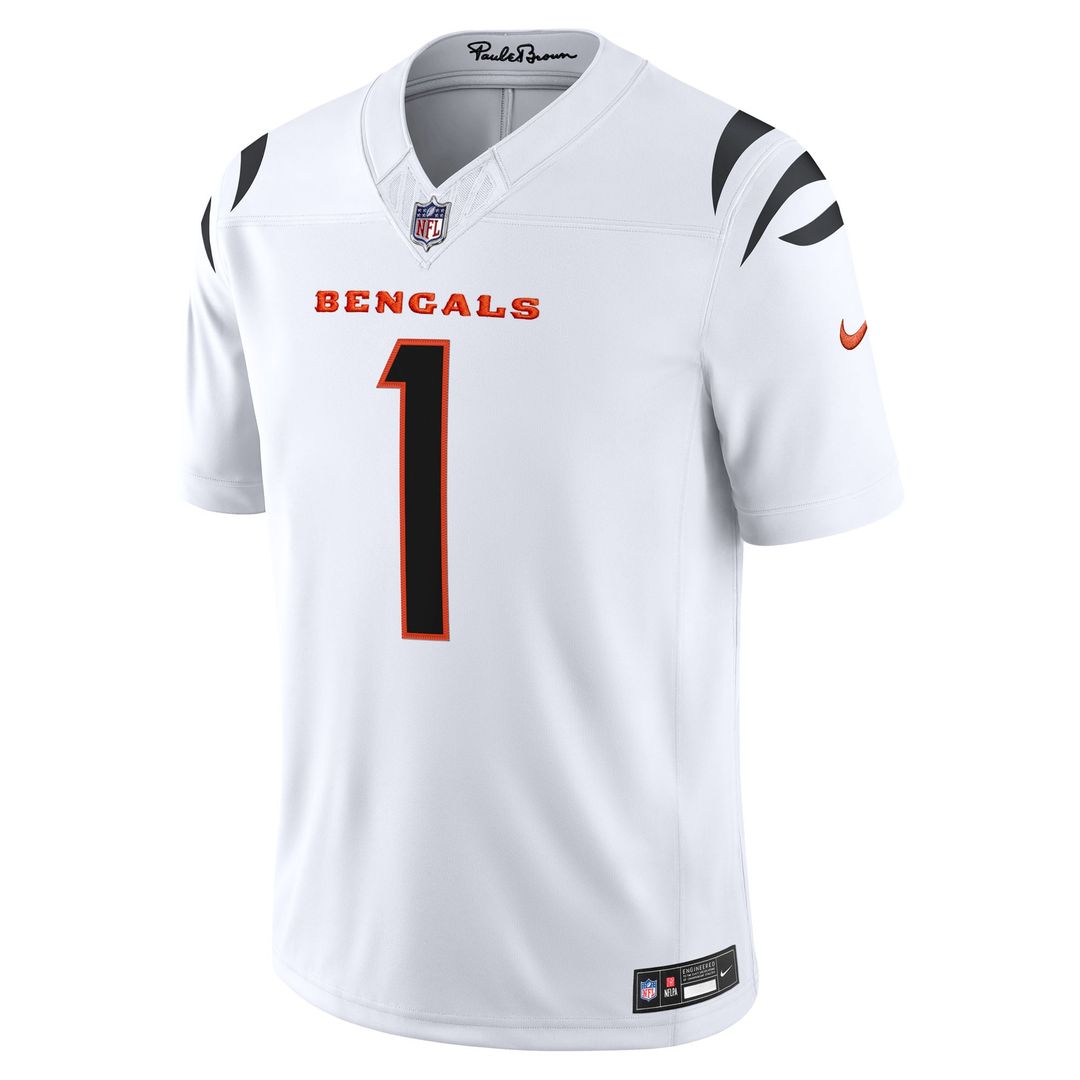 Ja'Marr Chase Cincinnati Bengals Nike White Vapor F.U.S.E. Stitched Limited Jersey