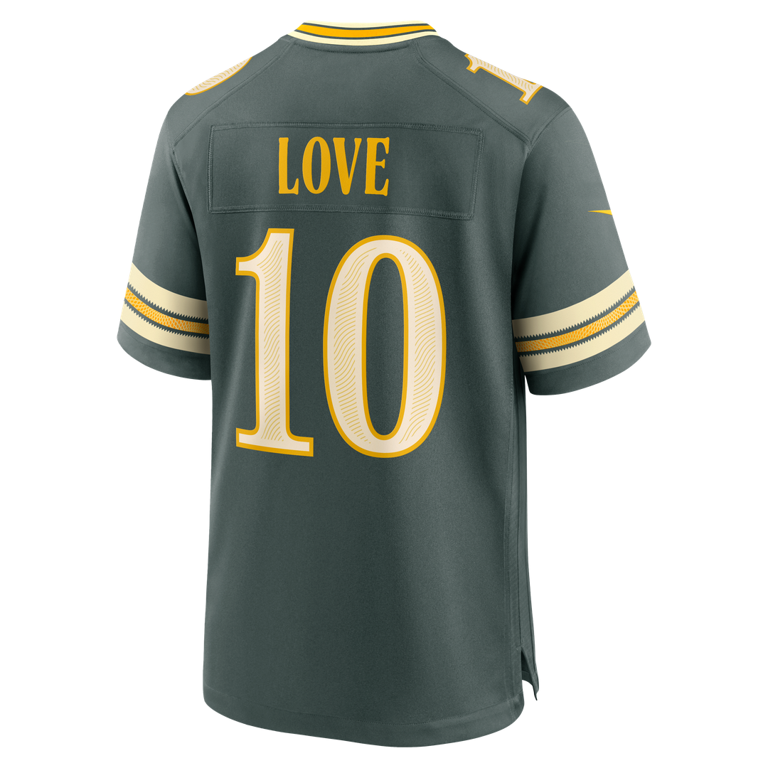 Jordan Love Green Bay Packers Nike Green 2026 Rivalries Collection Game Jersey