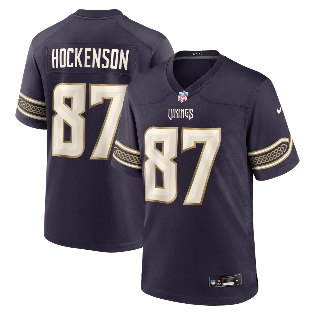 T.J. Hockenson Minnesota Vikings Nike Purple 2026 Rivalries Collection Game Jersey