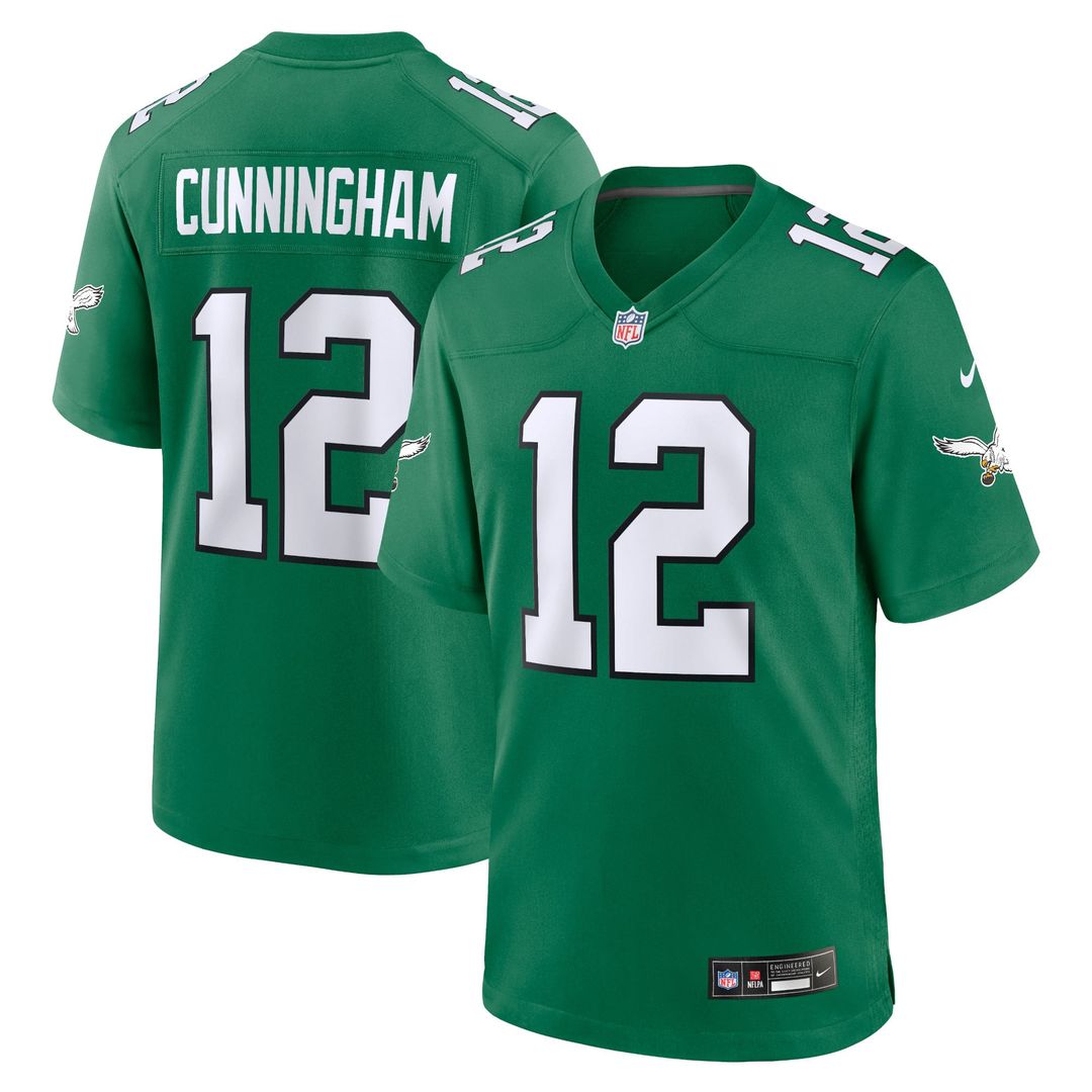 Randall Cunningham Philadelphia Eagles Nike Kelly Green Alternate Retired Player Game Jersey