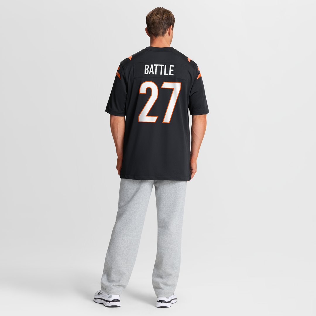 Jordan Battle Cincinnati Bengals Nike Black Team Game Jersey