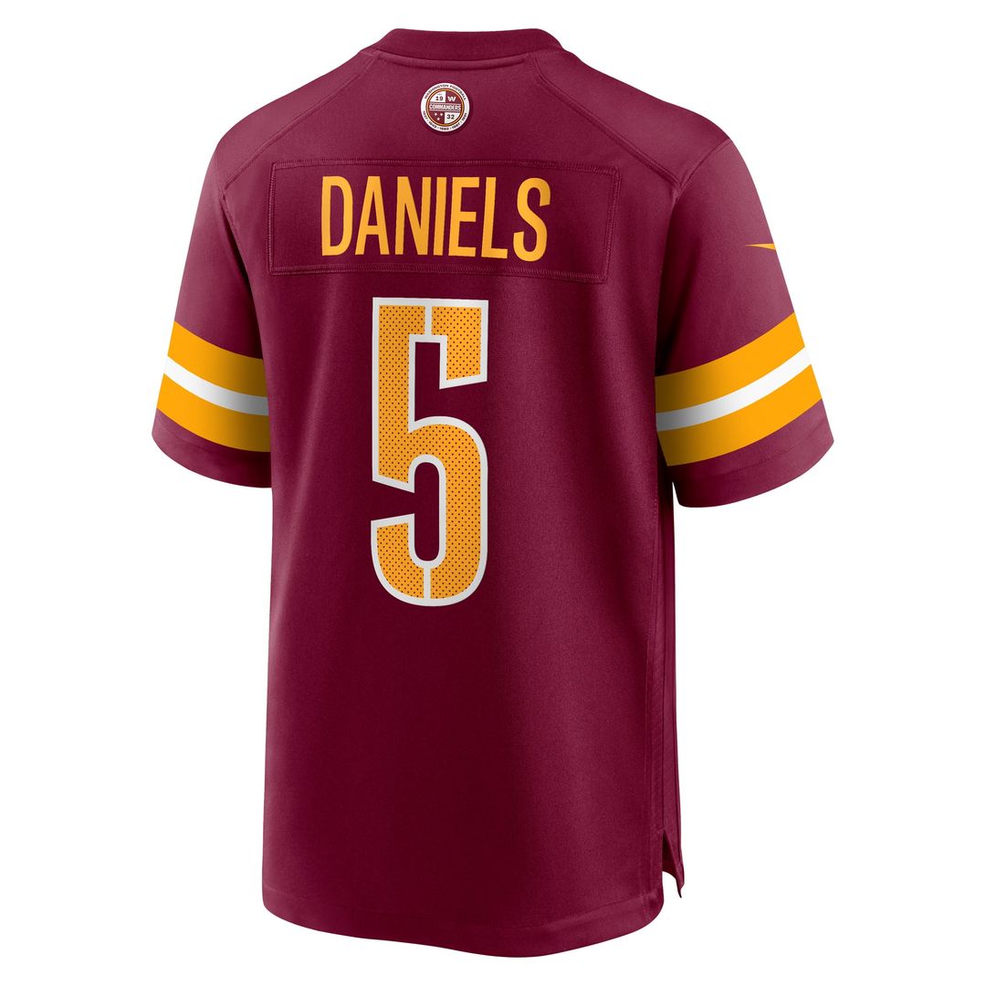 Jayden Daniels Washington Commanders Nike Black Alternate Game Player Jersey