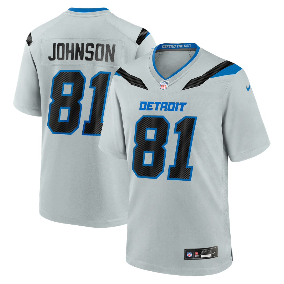 Calvin Johnson Detroit Lions Nike Silver 2026 Rivalries Collection Game Jersey