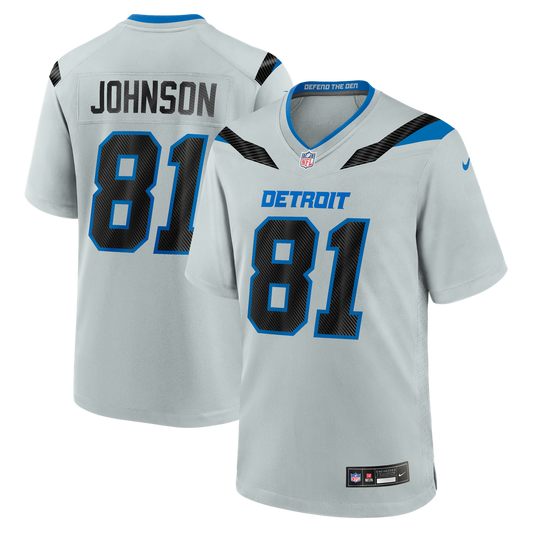 Calvin Johnson Detroit Lions Nike Silver 2026 Rivalries Collection Game Jersey