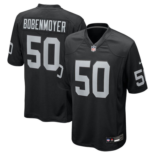 Jacob Bobenmoyer Las Vegas Raiders Nike Black Game Player Jersey