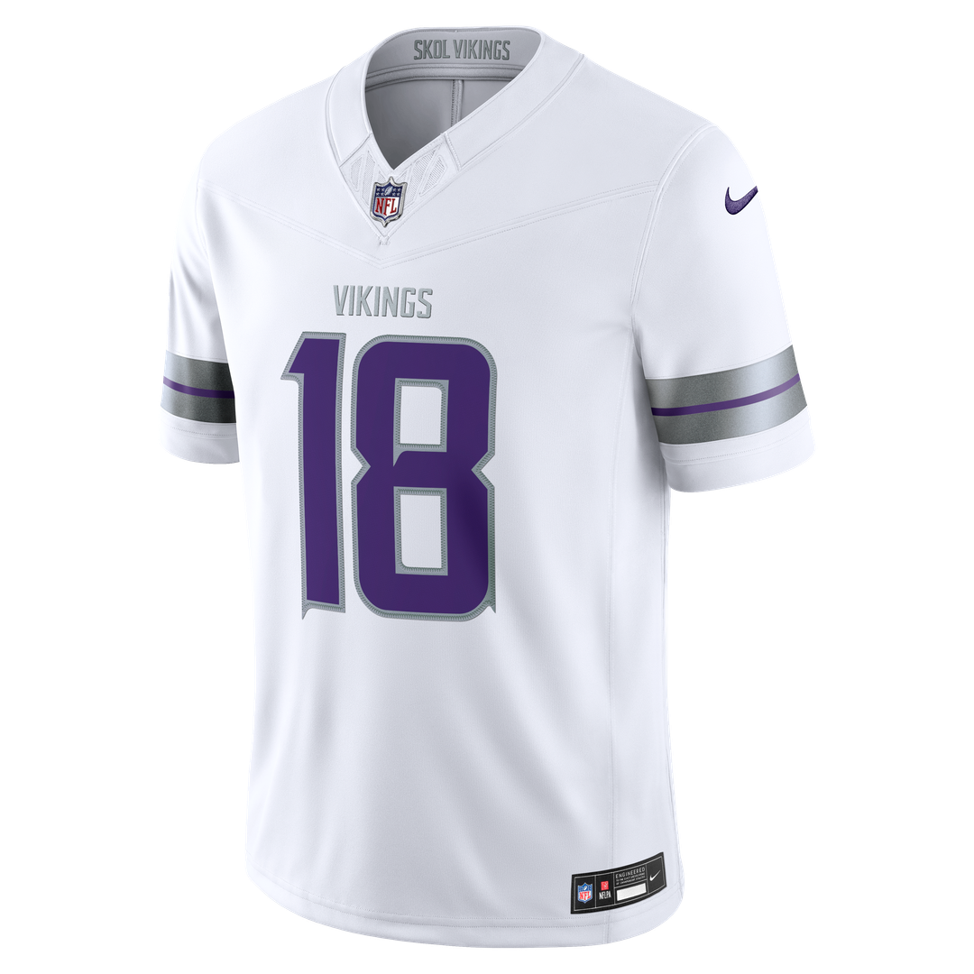 Justin Jefferson Minnesota Vikings Nike White Alternate Vapor F.U.S.E. Stitched Limited Jersey